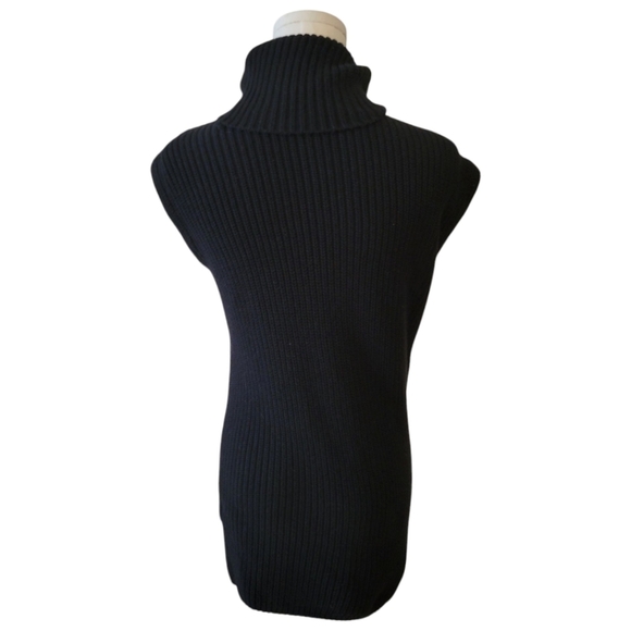 Abercrombie & Fitch Black Sleeveless Sweater Mini Dress Size XS Petite - Picture 5 of 6